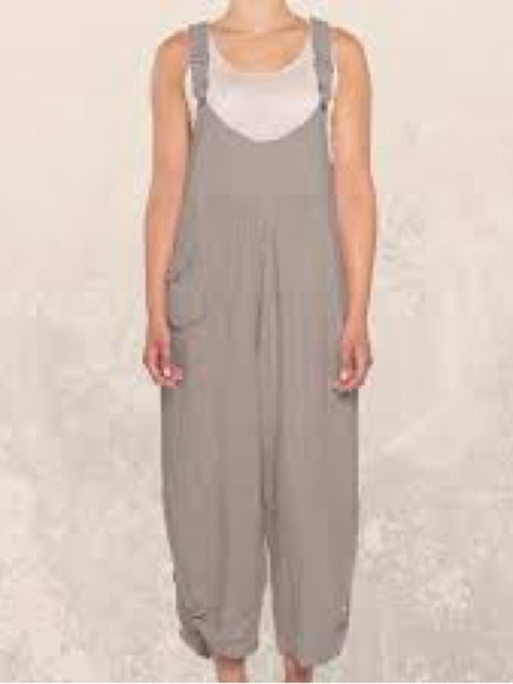 BloomChic Relaxed Taupe Jumpsuit Overalls